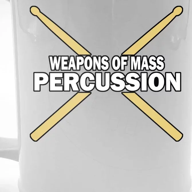 Weapons of Mass Percussion Funny Drummer Front & Back Beer Stein