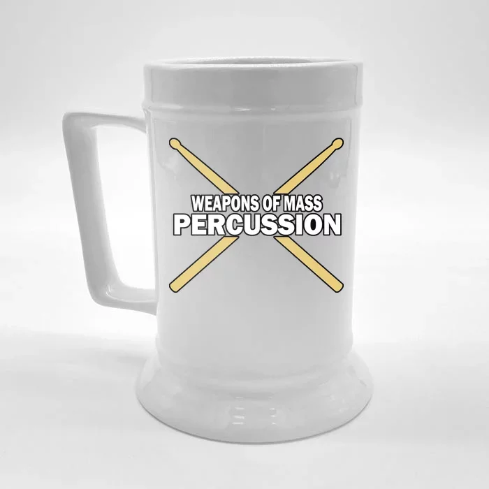 Weapons of Mass Percussion Funny Drummer Front & Back Beer Stein