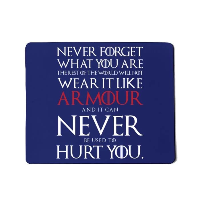 Wear It Like Armour Quote Mousepad