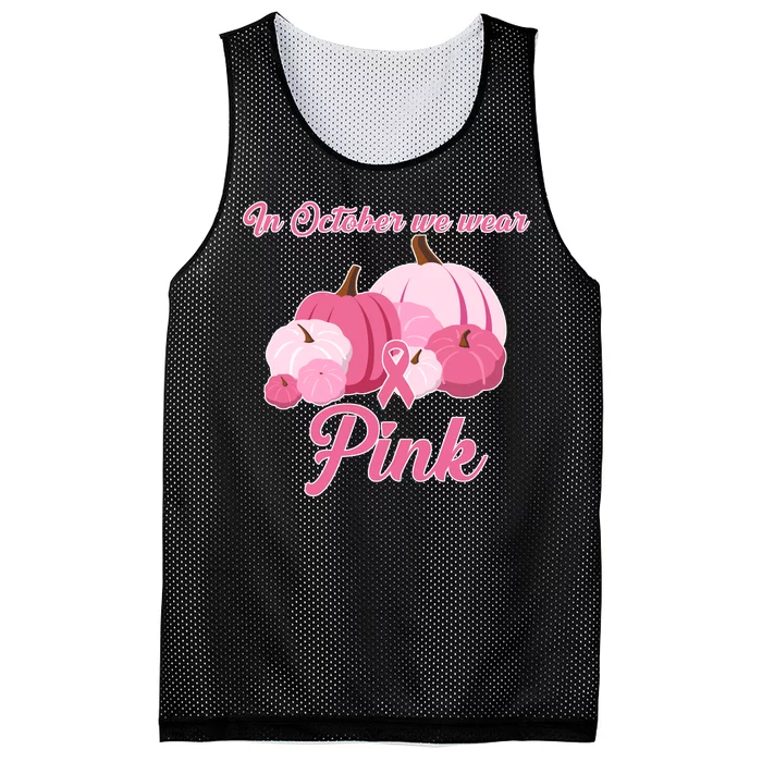 Wear Pin In October Breast Cancer Awareness Autumn Mesh Reversible Basketball Jersey Tank