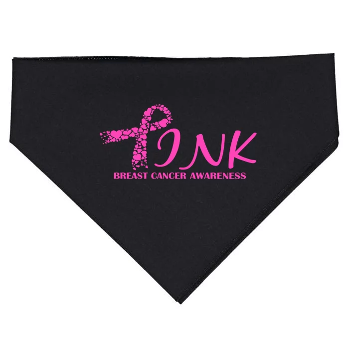 Wear Pink Breast Cancer Awareness USA-Made Doggie Bandana