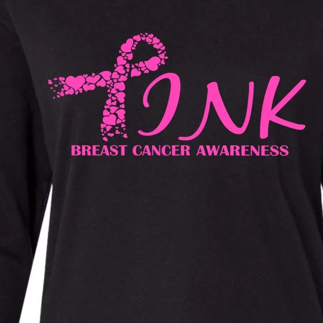 Wear Pink Breast Cancer Awareness Womens Cotton Relaxed Long Sleeve T-Shirt