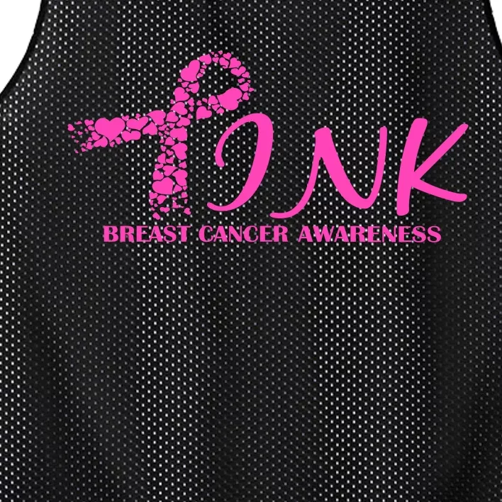 Wear Pink Breast Cancer Awareness Mesh Reversible Basketball Jersey Tank