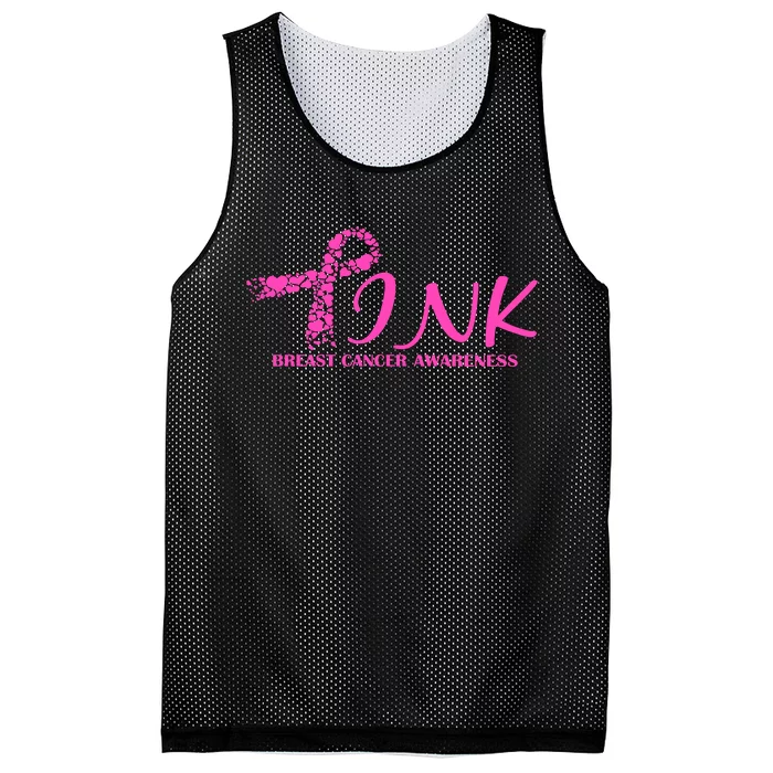 Wear Pink Breast Cancer Awareness Mesh Reversible Basketball Jersey Tank