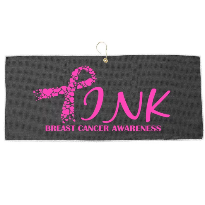 Wear Pink Breast Cancer Awareness Large Microfiber Waffle Golf Towel