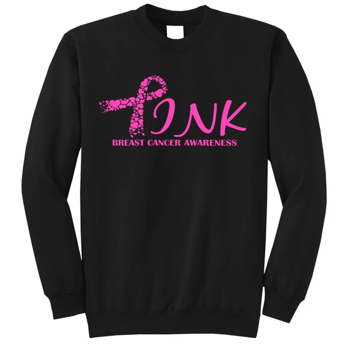 Wear Pink Breast Cancer Awareness Tall Sweatshirt