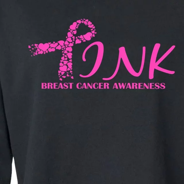 Wear Pink Breast Cancer Awareness Cropped Pullover Crew