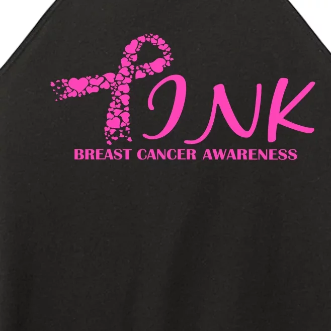 Wear Pink Breast Cancer Awareness Women’s Perfect Tri Rocker Tank