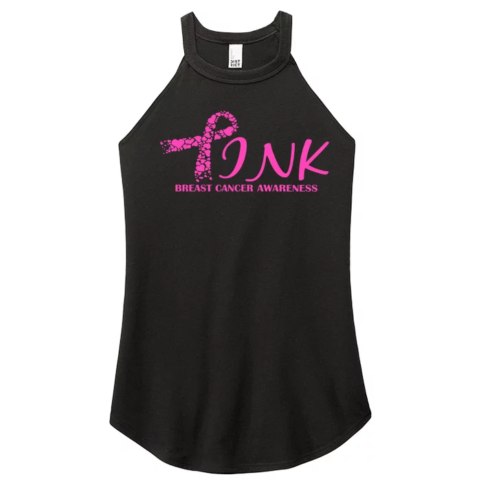 Wear Pink Breast Cancer Awareness Women’s Perfect Tri Rocker Tank