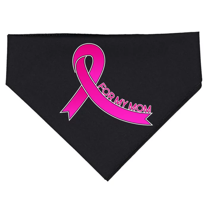 Wear Pink For My Mom Breast Cancer Awareness USA-Made Doggie Bandana