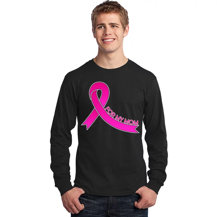 Wear Pink For My Mom Breast Cancer Awareness Long Sleeve Shirt