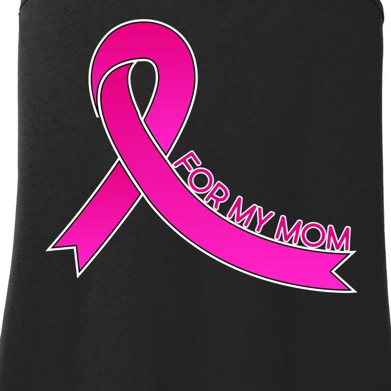 Wear Pink For My Mom Breast Cancer Awareness Ladies Essential Tank