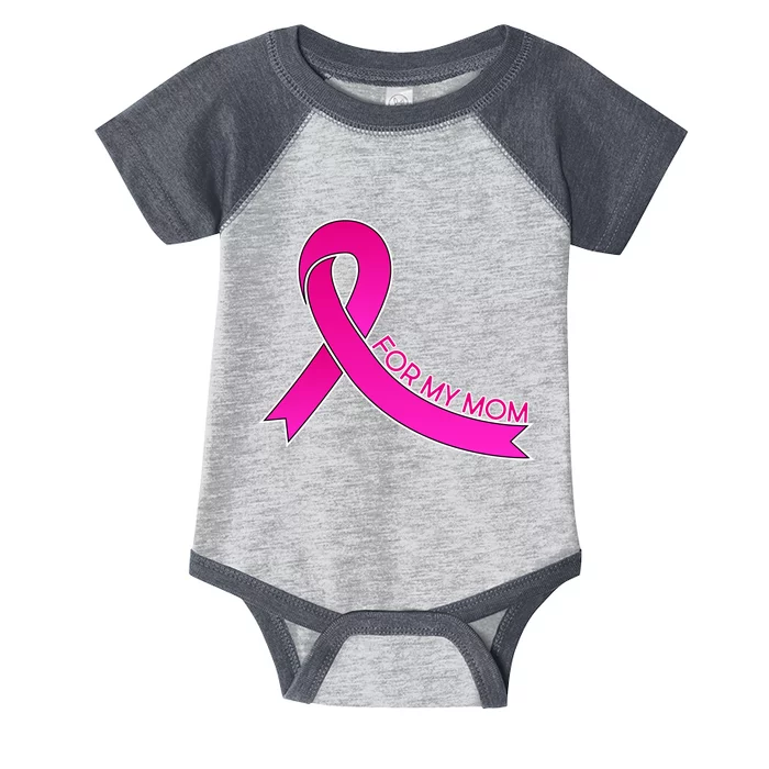 Wear Pink For My Mom Breast Cancer Awareness Infant Baby Jersey Bodysuit