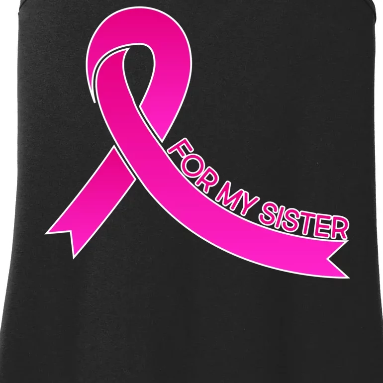 Wear Pink For My Sister Breast Cancer Awareness Ladies Essential Tank