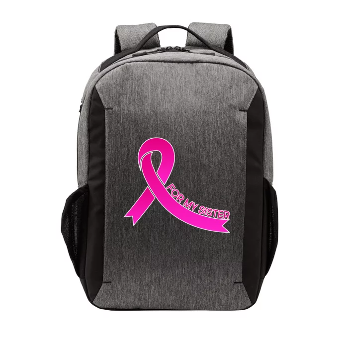 Wear Pink For My Sister Breast Cancer Awareness Vector Backpack