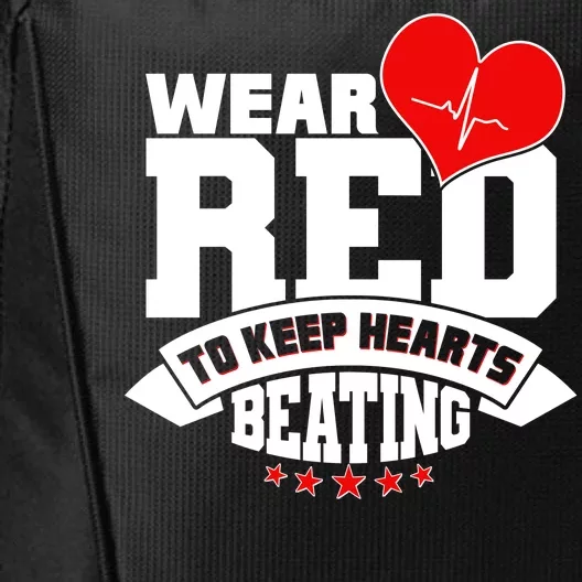 Wear Red To Keep Hearts Beating Heart Health Awareness City Backpack