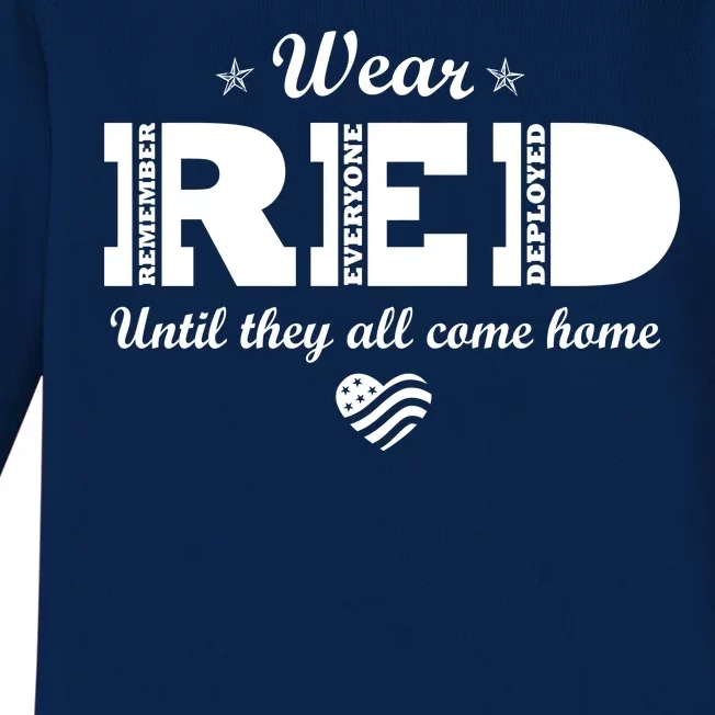 Wear Red Until They All Come Home Baby Long Sleeve Bodysuit