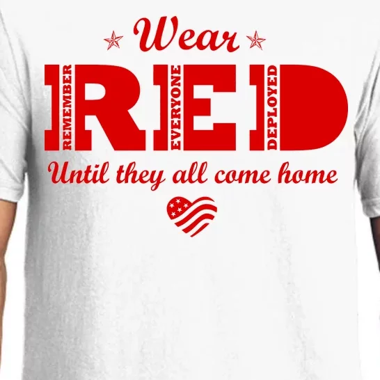 Wear Red Until They All Come Home Pajama Set