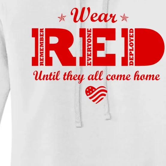 Wear Red Until They All Come Home Women's Pullover Hoodie