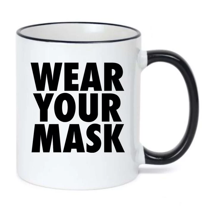 Wear Your Mask Black Color Changing Mug