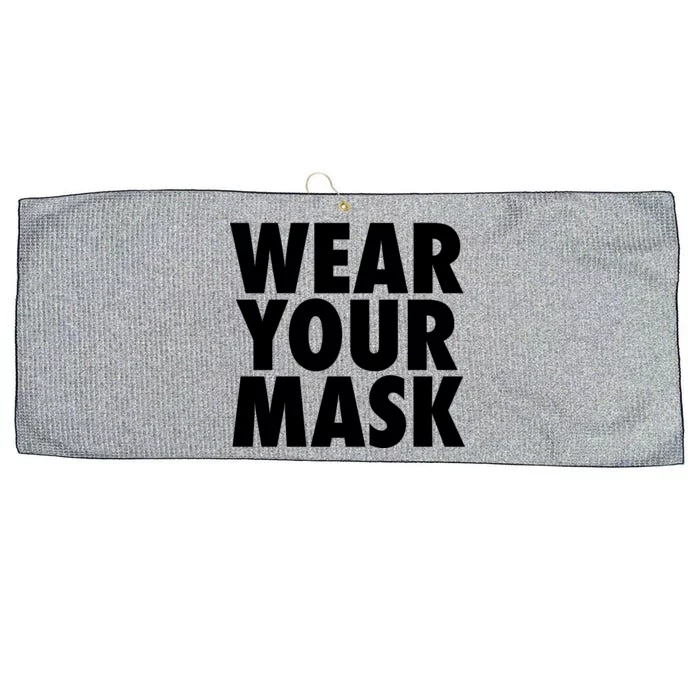 Wear Your Mask Large Microfiber Waffle Golf Towel