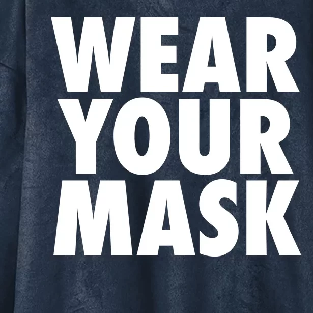 Wear Your Mask Hooded Wearable Blanket