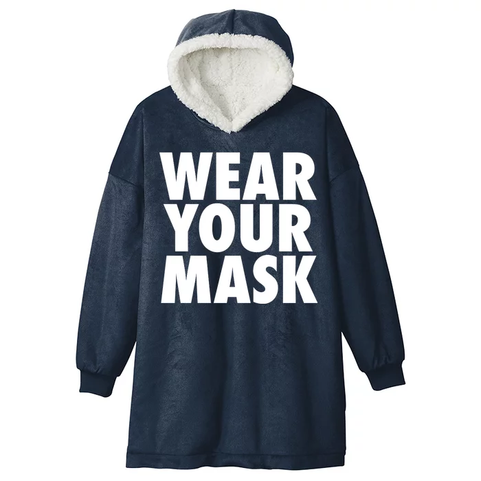 Wear Your Mask Hooded Wearable Blanket