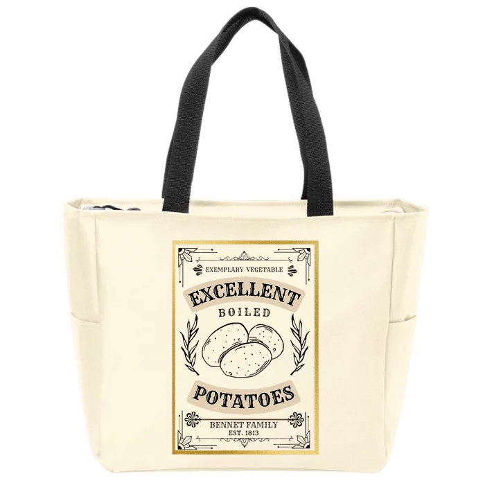 What Excellent Boiled Potatoes Jane Austen Pemberley Zip Tote Bag