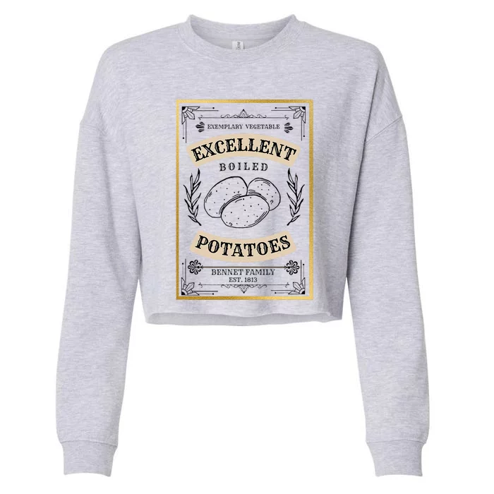 What Excellent Boiled Potatoes Jane Austen Pemberley Cropped Pullover Crew