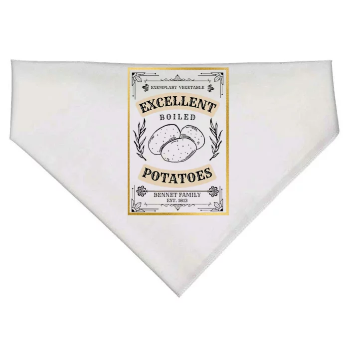 What Excellent Boiled Potatoes Jane Austen Pemberley USA-Made Doggie Bandana