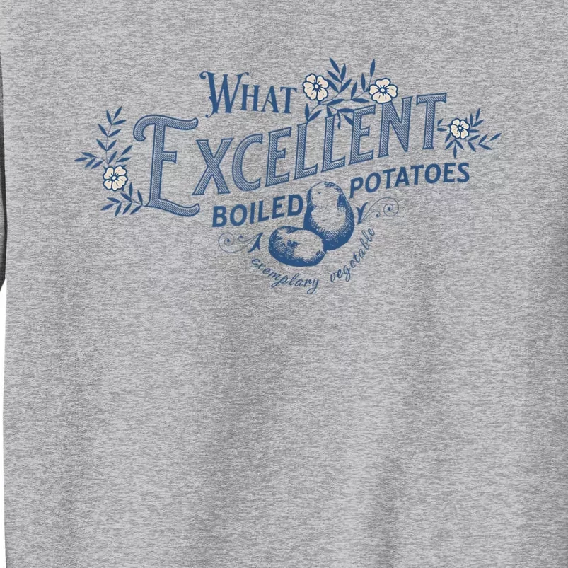 What Excellent Boiled Potatoes Meme Funny Book Lovers Tall Sweatshirt