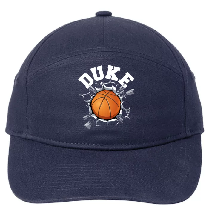 Wall Exploding Basketball Madness College Basketball Fan 7-Panel Snapback Hat