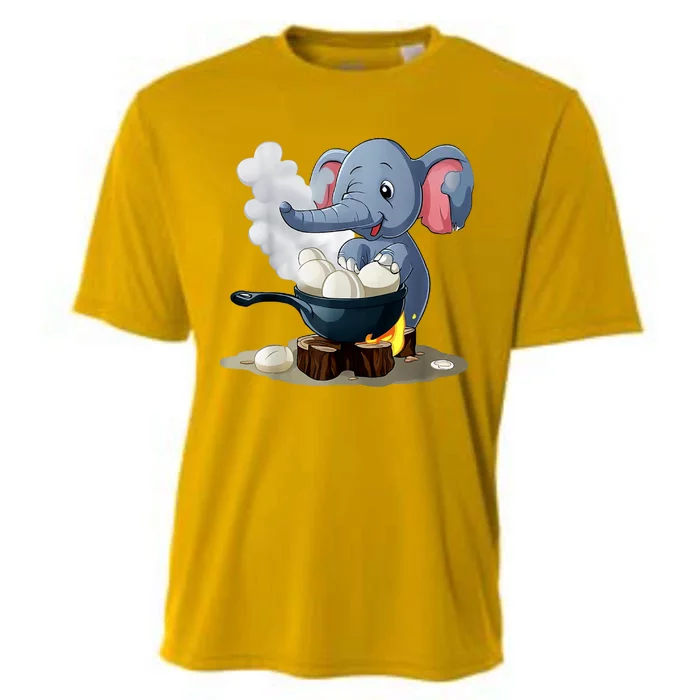 Whimsical Elephant Boiled Egg Cooling Performance Crew T-Shirt