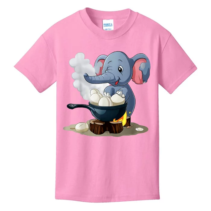 Whimsical Elephant Boiled Egg Kids T-Shirt