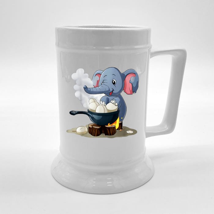 Whimsical Elephant Boiled Egg Front & Back Beer Stein