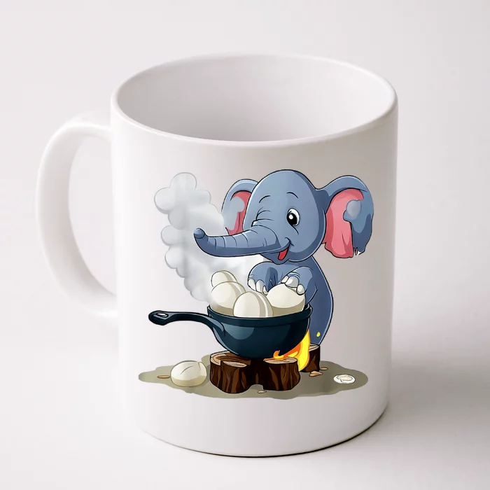 Whimsical Elephant Boiled Egg Front & Back Coffee Mug