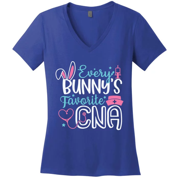 Wo Every Bunnys Favorite Cna Happy Easter Nurse Gift Women's V-Neck T-Shirt