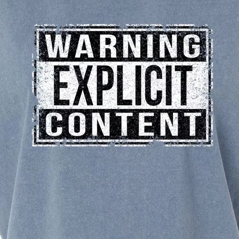 Warning Explicit Content Grungy Version Cute Gift Garment-Dyed Women's Muscle Tee