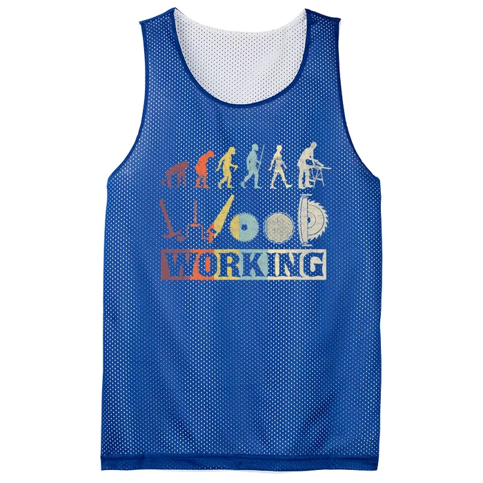 Woodworking Evolution Colorful Carpenter Woodworker Retro Gift Mesh Reversible Basketball Jersey Tank