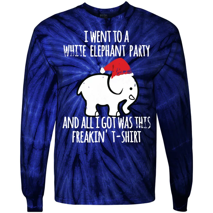 White Elephant Christmas Fun Gift Exchange Contest Tie-Dye Long Sleeve Shirt