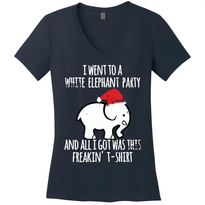 White Elephant Christmas Fun Gift Exchange Contest Women's V-Neck T-Shirt