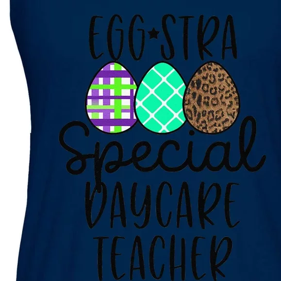 Womens Easter Christian Daycare Teacher Eggstra Ladies Essential Flowy Tank