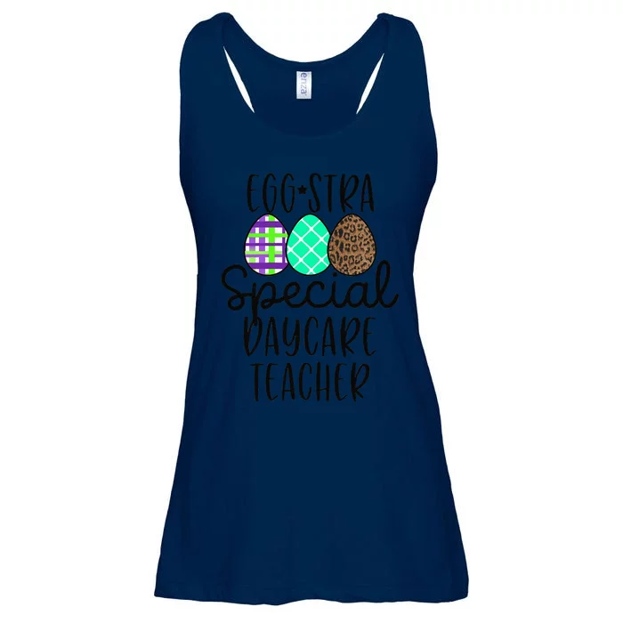 Womens Easter Christian Daycare Teacher Eggstra Ladies Essential Flowy Tank