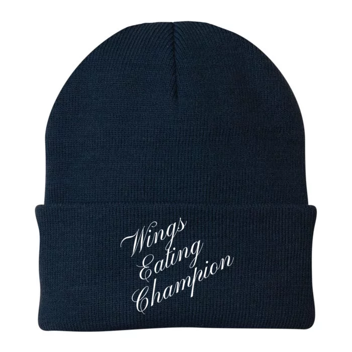 Wings Eating Champion Competitive Food Eating Contest Meaningful Gift Knit Cap Winter Beanie