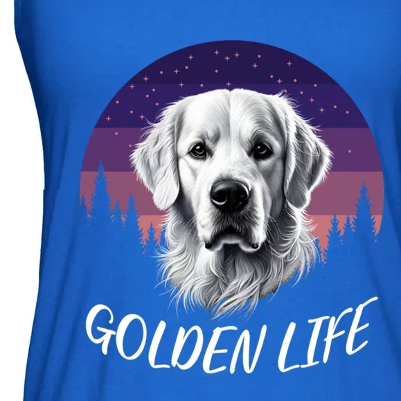 White English Cream Golden Retriever Simply Golden Gift Ladies Essential Flowy Tank