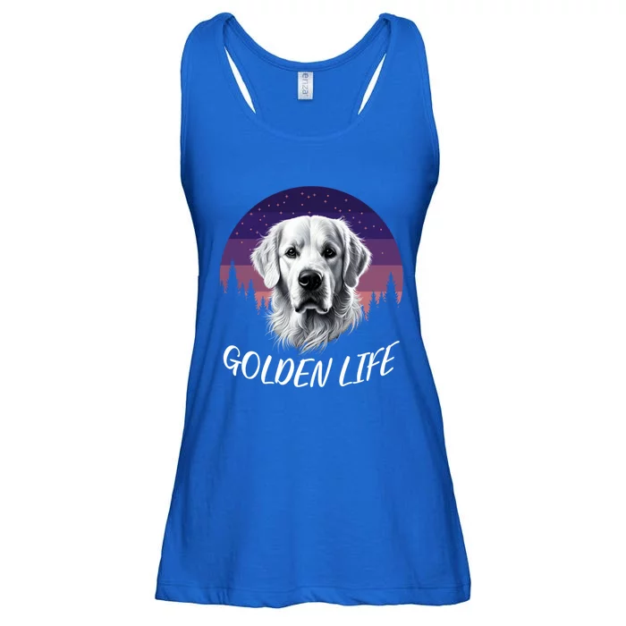 White English Cream Golden Retriever Simply Golden Gift Ladies Essential Flowy Tank