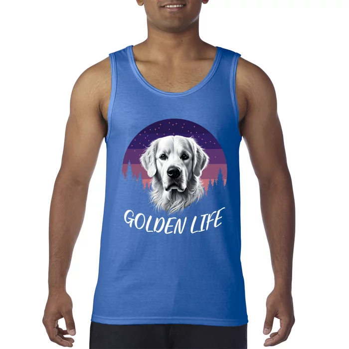 White English Cream Golden Retriever Simply Golden Gift Tank Top