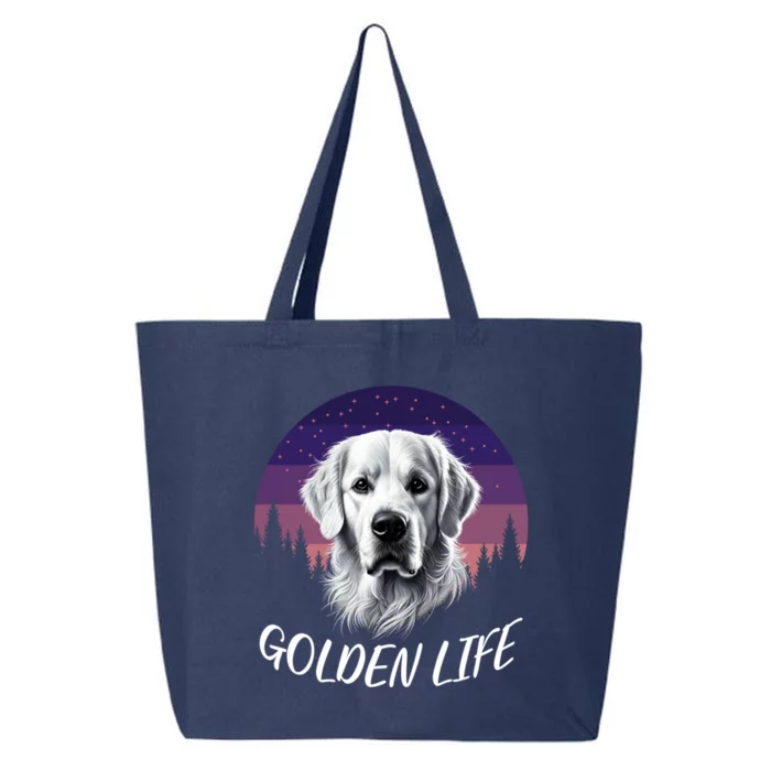 White English Cream Golden Retriever Simply Golden Gift 25L Jumbo Tote