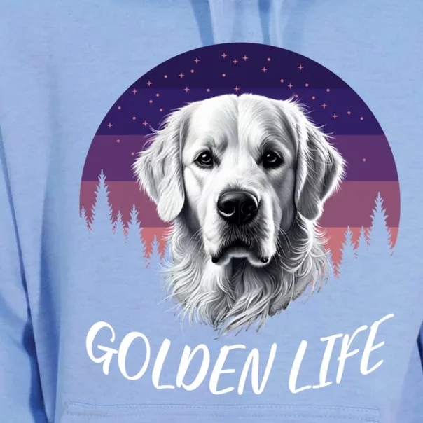 White English Cream Golden Retriever Simply Golden Gift Unisex Surf Hoodie