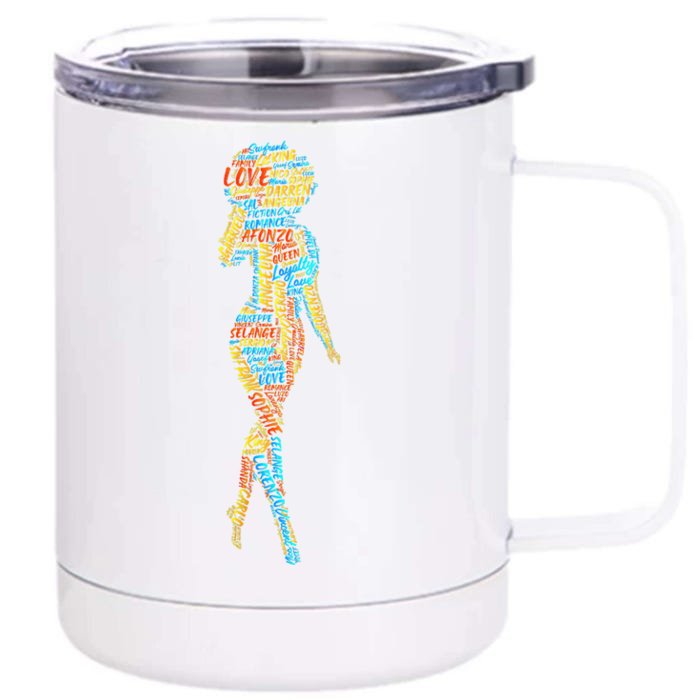 Women Eye Catching Noveltee Front & Back 12oz Stainless Steel Tumbler Cup